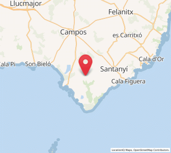 Map of Ses Salines, Balearic Islands