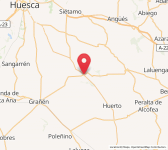 Map of Sesa, Aragon