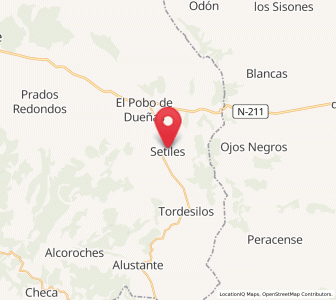 Map of Setiles, Castille-La Mancha