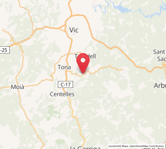 Map of Seva, Catalonia