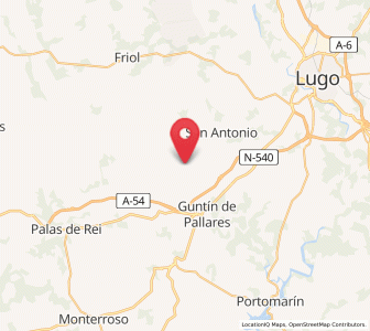 Map of Sirvián, Galicia