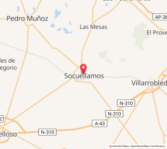 Map of Socuéllamos, Castille-La Mancha