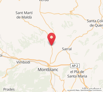Map of Solivella, Catalonia
