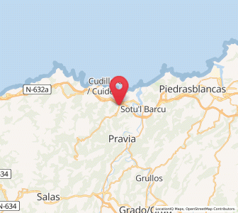 Map of Somado, Asturias