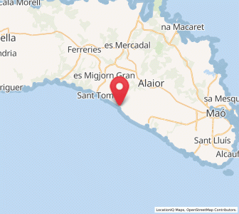 Map of Son Bou, Balearic Islands