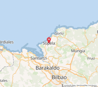 Map of Sopela, Basque Country