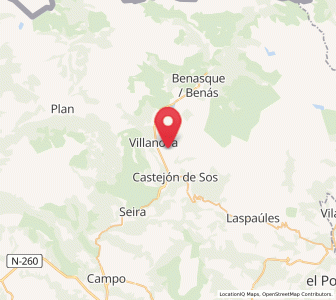 Map of Sos, Aragon