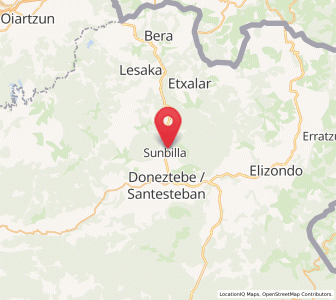 Map of Sunbilla, Navarre