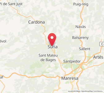 Map of Súria, Catalonia