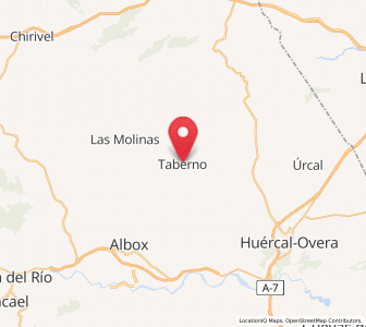 Map of Taberno, Andalusia