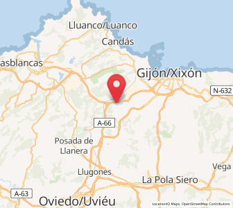 Map of Tacones, Asturias