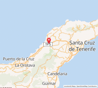 Map of Tacoronte, Canary Islands