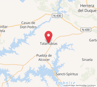 Map of Talarrubias, Extremadura