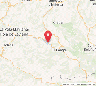 Map of Tanes, Asturias