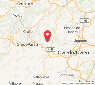 Map of Taoces, Asturias