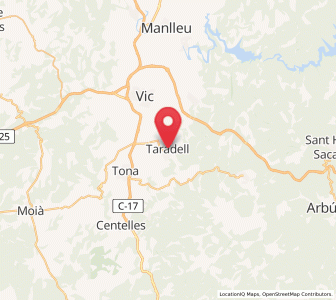 Map of Taradell, Catalonia