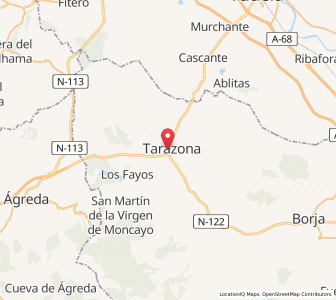 Map of Tarazona, Aragon