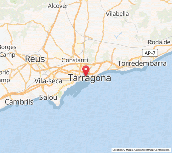 Map of Tarragona, Catalonia
