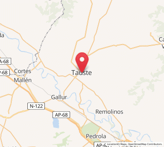 Map of Tauste, Aragon