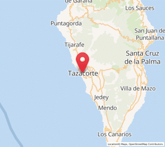 Map of Tazacorte, Canary Islands
