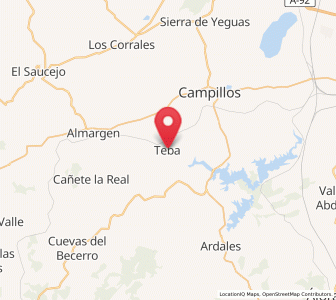 Map of Teba, Andalusia