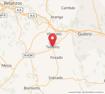 Map of Teixeiro, Galicia