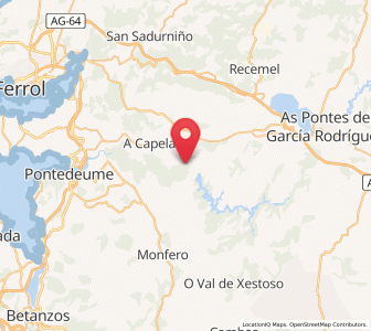Map of Teixido, Galicia