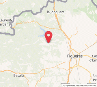 Map of Terrades, Catalonia