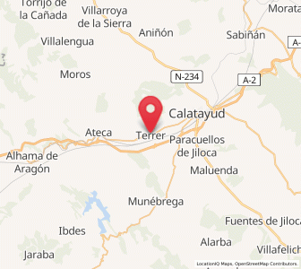 Map of Terrer, Aragon