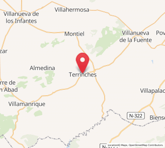 Map of Terrinches, Castille-La Mancha