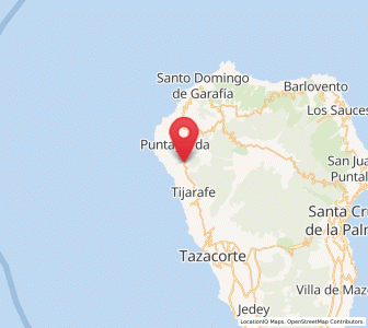 Map of Tinizara, Canary Islands