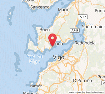 Map of Tirán, Galicia