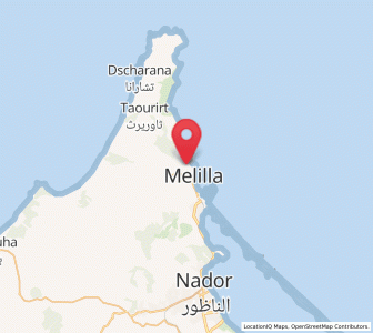Map of Tiro Nacional, Melilla