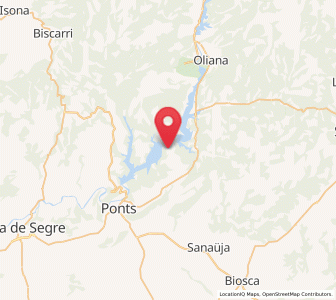 Map of Tiurana, Catalonia