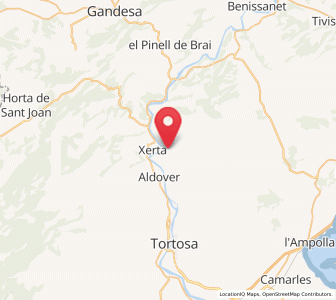 Map of Tivenys, Catalonia