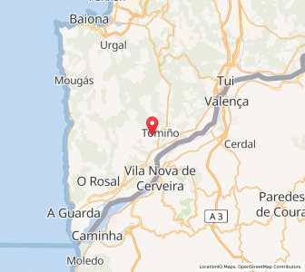 Map of Tomiño, Galicia