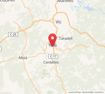 Map of Tona, Catalonia