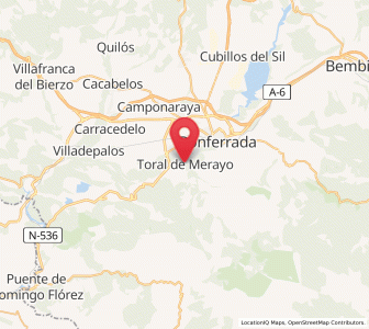 Map of Toral de Merayo, Castille and León