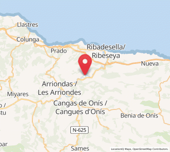 Map of Toraño, Asturias