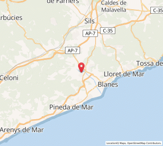 Map of Tordera, Catalonia