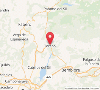 Map of Toreno, Castille and León