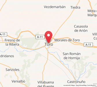Map of Toro, Castille and León