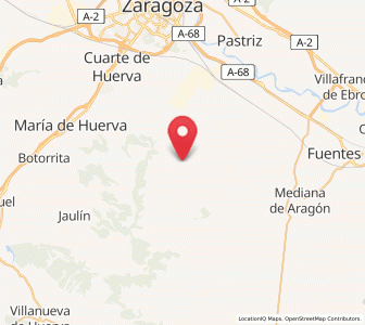 Map of Torrecilla de Valmadrid, Aragon