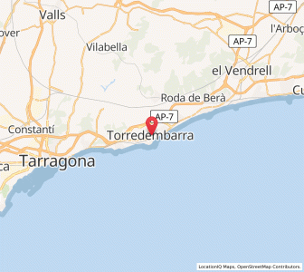 Map of Torredembarra, Catalonia