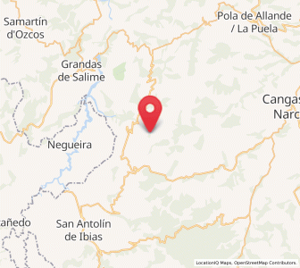 Map of Trabaces, Asturias