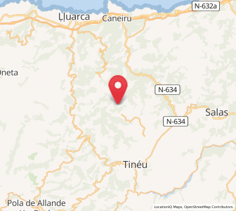 Map of Trabazo, Asturias