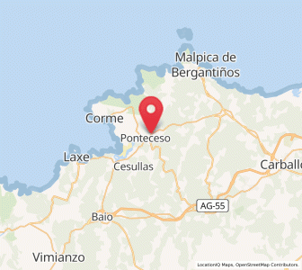 Map of Trabe, Galicia