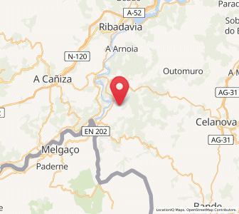 Map of Trado, Galicia