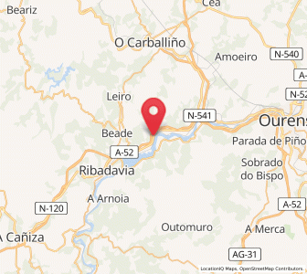 Map of Trasariz, Galicia