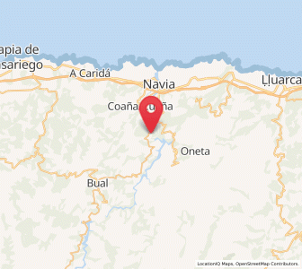 Map of Trelles, Asturias